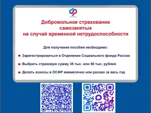 Самозанятые граждане могут оформить листки нетрудоспособности и получать пособия от Социального фонда России